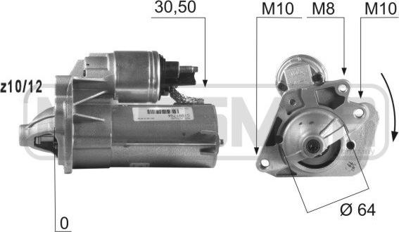 ERA 220396A - Käynnistinmoottori parts5.com