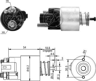 ERA ZM391 - Solenoid Switch, starter parts5.com