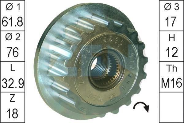 ERA ZN5533 - Fulie, alternator parts5.com