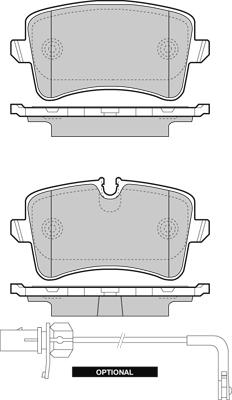 VW 4H0615231 - Sada brzdových platničiek kotúčovej brzdy parts5.com