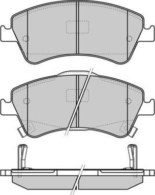 GMC 2466801 - Zestaw klocków hamulcowych, hamulce tarczowe parts5.com