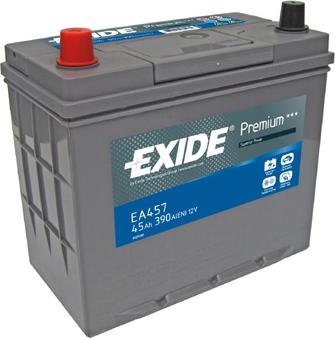 Exide EA457 - Marş motoru aküsü parts5.com