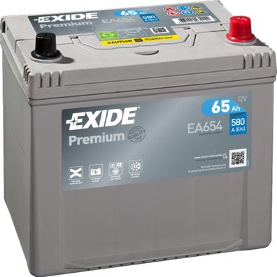 Exide EA654 - Стартерная аккумуляторная батарея, АКБ parts5.com