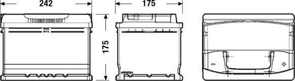 Exide EA612 - Akumulator parts5.com