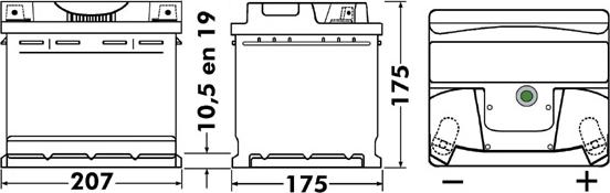 Exide EB443 - Batería de arranque parts5.com