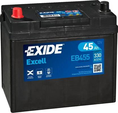 Exide EB455 - Marş motoru aküsü parts5.com