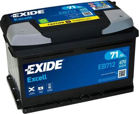 Exide EB712 - Стартов акумулатор parts5.com