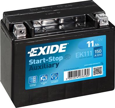 Exide EK111 - Käynnistysakku parts5.com