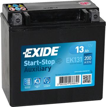 Exide EK131 - Стартерная аккумуляторная батарея, АКБ parts5.com