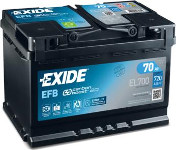 Exide EL700 - Käynnistysakku parts5.com