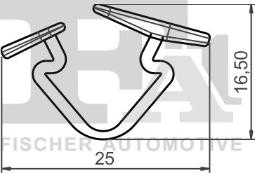 FA1 55-10002.5 - Kopča, ukrasna / zaštitna lajsna parts5.com