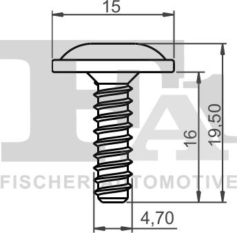 FA1 11-70001.100 - Clip, trim / protective strip parts5.com