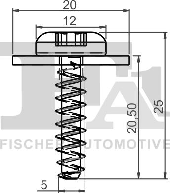 FA1 13-70003.5 - Kopča, ukrasna / zaštitna letvica parts5.com