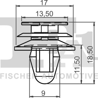 FA1 21-40016.5 - Clip, trim / protective strip parts5.com