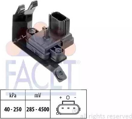 FACET 10.3020 - Senzor, presiune gaze evacuare parts5.com