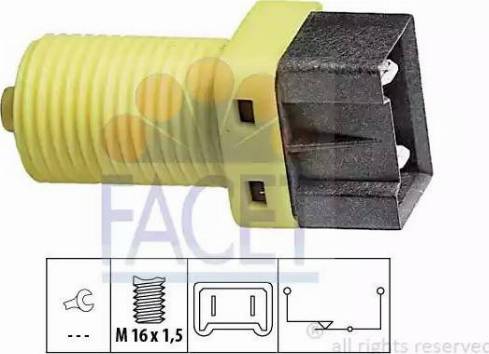 FACET 71133 - Comutator, actionare ambreiaj (comanda motor) parts5.com