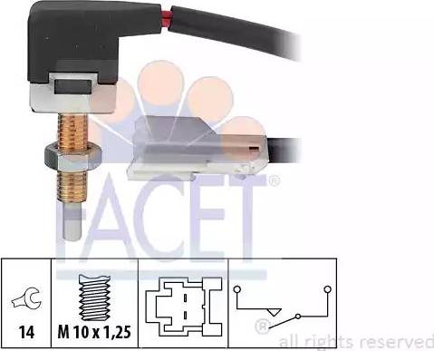 FACET 71174 - Comutator, actionare ambreiaj (comanda motor) parts5.com