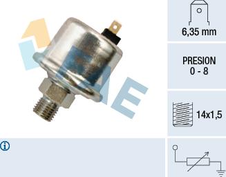 FAE 14530 - Snímač, tlak oleje parts5.com