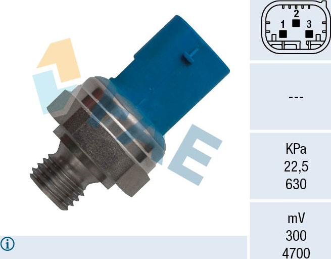 FAE 16158 - Senzor, tlak ispušnih plinova parts5.com