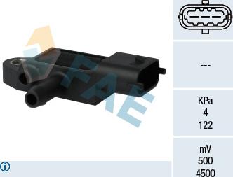 FAE 16104 - Snímač tlaku výfukových plynov parts5.com