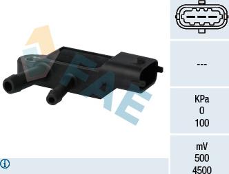 FAE 16105 - Snímač tlaku výfukových plynov parts5.com