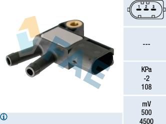 FAE 16116 - Senzor, tlak ispušnih plinova parts5.com