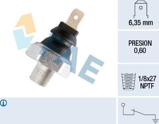 FAE 11420 - Snímač tlaku oleja parts5.com