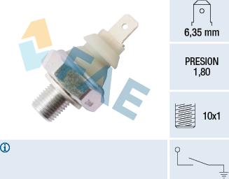 FAE 12910 - Sensor, presión de aceite parts5.com