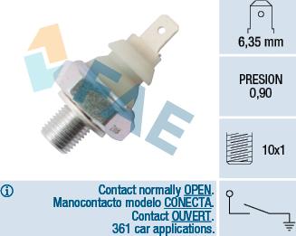 FAE 12930 - Senzor,presiune ulei parts5.com