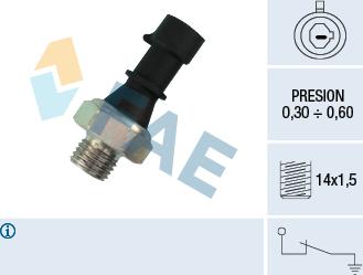 FAE 12430 - Αισθητήρας, πίεση λαδιού parts5.com