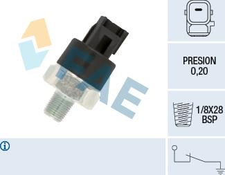 FAE 12550 - Tunnistin, öljynpaine parts5.com