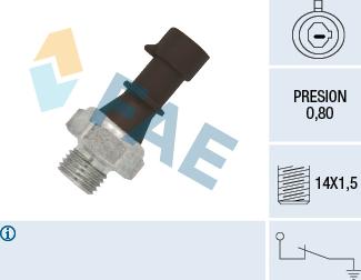 FAE 12570 - Czujnik, ciśnienie oleju parts5.com