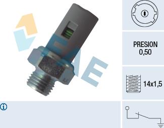 FAE 12636 - Αισθητήρας, πίεση λαδιού parts5.com