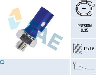 FAE 12841 - Senzor,presiune ulei parts5.com