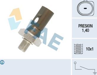 FAE 12880 - Senzor,presiune ulei parts5.com