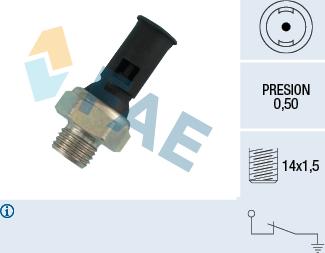 FAE 12390 - Αισθητήρας, πίεση λαδιού parts5.com