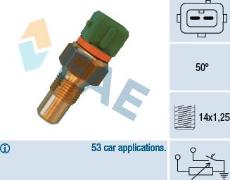 FAE 34400 - Датчик, температура на охладителната течност parts5.com