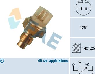 FAE 34040 - Sensor, temperatura del refrigerante parts5.com