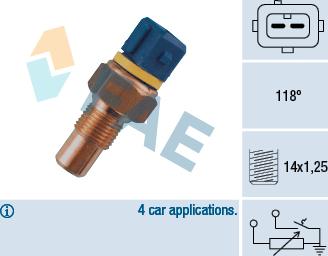 FAE 34050 - Sensor, coolant temperature parts5.com