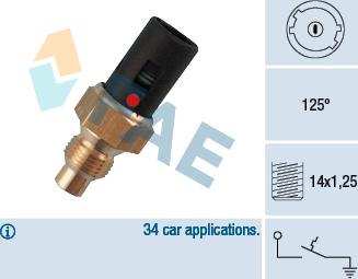 FAE 35360 - Sensor, temperatura del refrigerante parts5.com