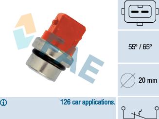 FAE 35320 - Sensor, temperatura del refrigerante parts5.com