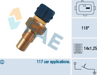 FAE 35290 - Snímač teploty chladiacej kvapaliny parts5.com