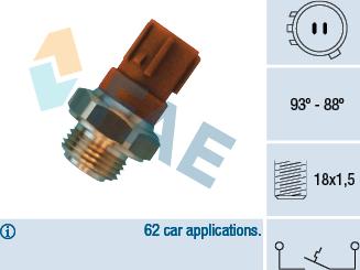 FAE 36440 - Термошалтер, вентилатор на радиатора parts5.com