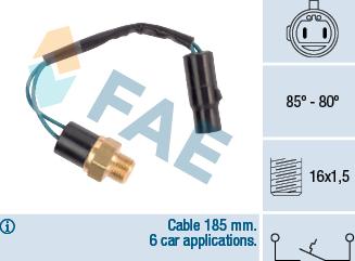 FAE 36610 - Temperature Switch, radiator / air conditioner fan parts5.com