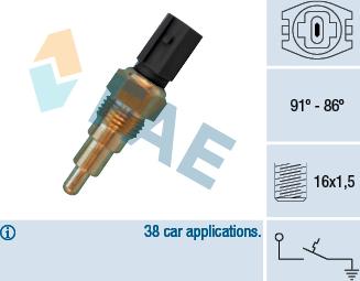 FAE 36670 - Comutator temperatura, ventilator radiator parts5.com