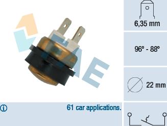 FAE 36080 - Interruptor de temperatura, ventilador del radiador parts5.com