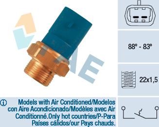 FAE 36260 - Termoprekidač, ventilator hladnjaka parts5.com