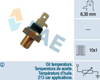 FAE 31610 - Senzor,temperatura ulei parts5.com