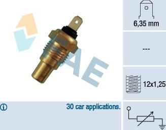 FAE 31680 - Sensor, coolant temperature parts5.com