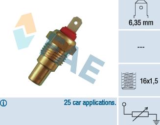 FAE 31330 - Czujnik, temperatura płynu chłodzącego parts5.com